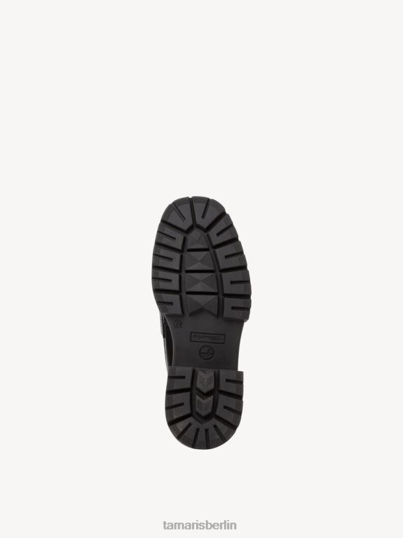 de Tamaris Frauen Lederpantoffel - Schwarz/Schwarz gebürstet 0LHV42319 Schuhe