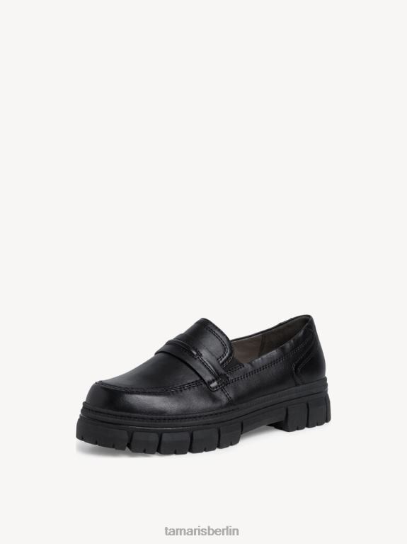 de Tamaris Frauen Lederpantoffel - Schwarz/Schwarzes Nappaleder 0LHV42065 Schuhe