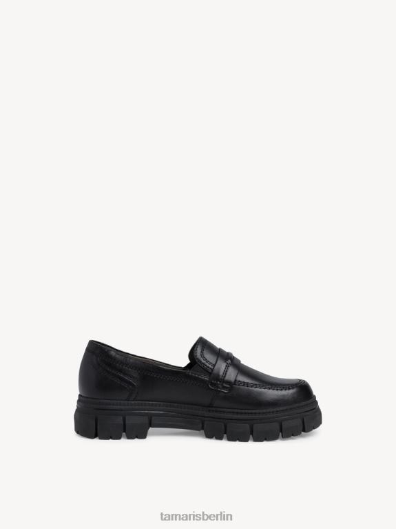 de Tamaris Frauen Lederpantoffel - Schwarz/Schwarzes Nappaleder 0LHV42065 Schuhe
