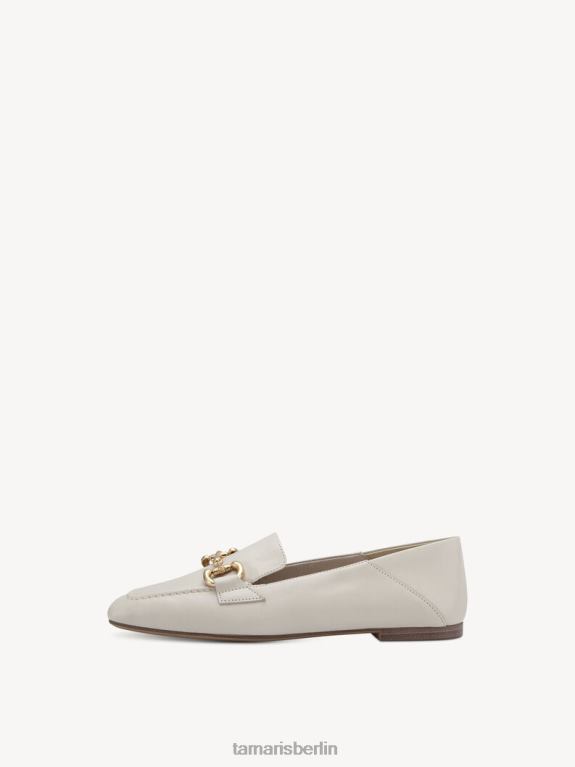 de Tamaris Frauen Lederpantoffel - beige/elfenbeinfarbenes Leder 0LHV41209 Schuhe
