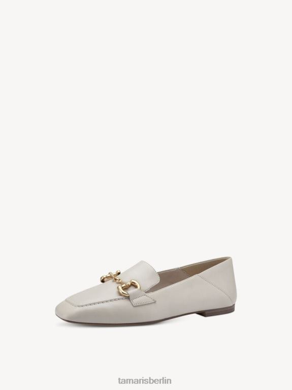 de Tamaris Frauen Lederpantoffel - beige/elfenbeinfarbenes Leder 0LHV41209 Schuhe