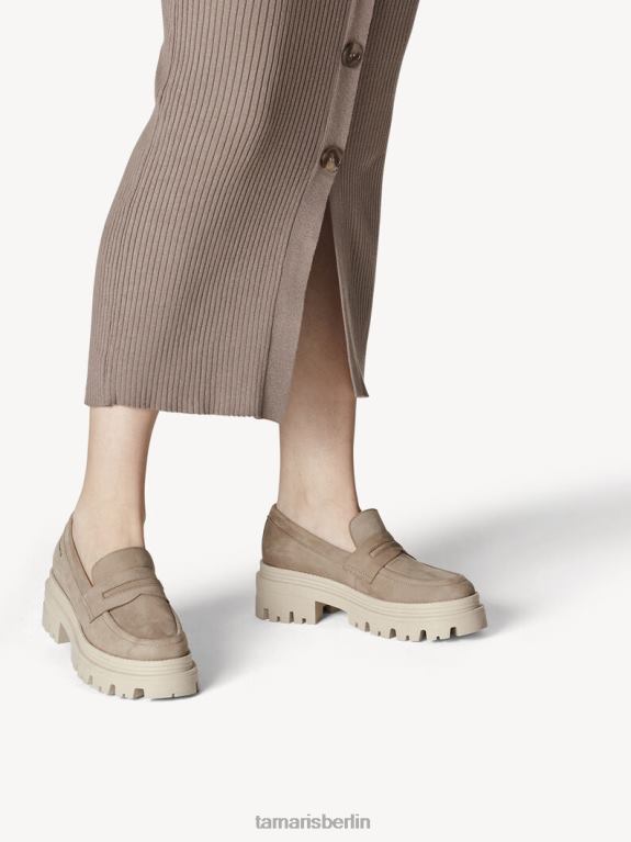 de Tamaris Frauen Lederpantoffel - braun/taupe 0LHV42143 Schuhe