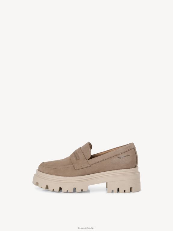 de Tamaris Frauen Lederpantoffel - braun/taupe 0LHV42143 Schuhe