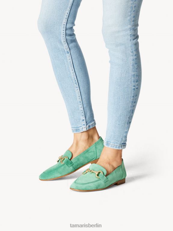 de Tamaris Frauen Lederpantoffel - grün 0LHV41026 Schuhe