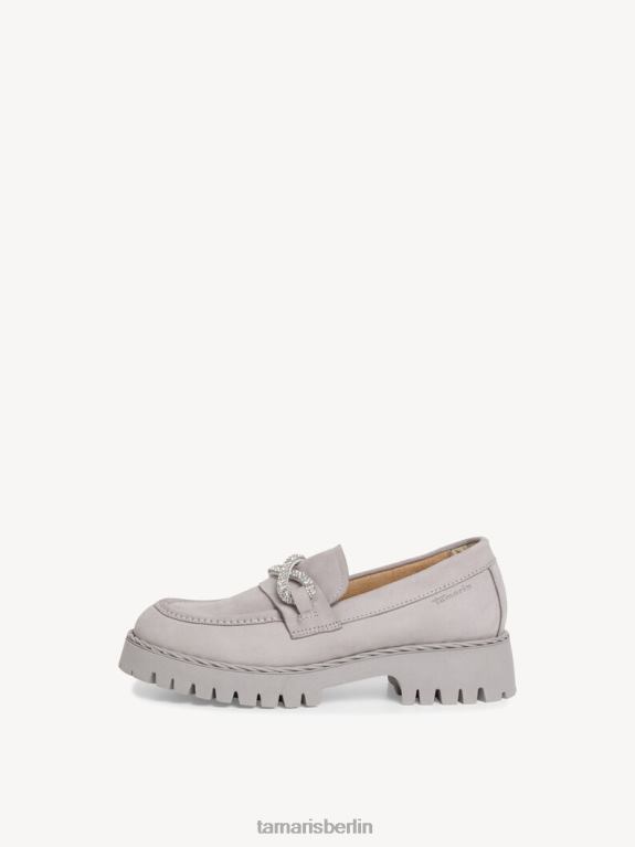 de Tamaris Frauen Lederpantoffel - grau/hellgrau 0LHV4669 Schuhe