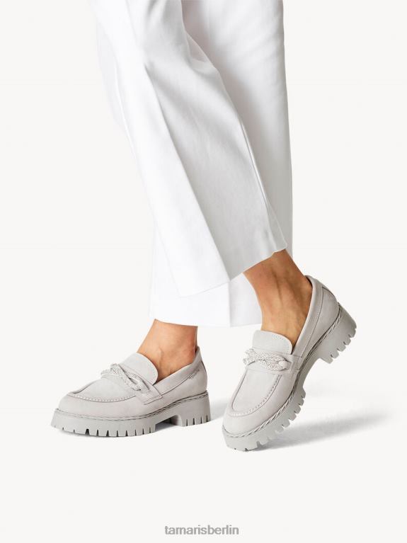 de Tamaris Frauen Lederpantoffel - grau/hellgrau 0LHV4669 Schuhe