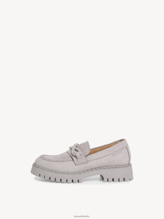 de Tamaris Frauen Lederpantoffel - grau/hellgrau 0LHV4669 Schuhe