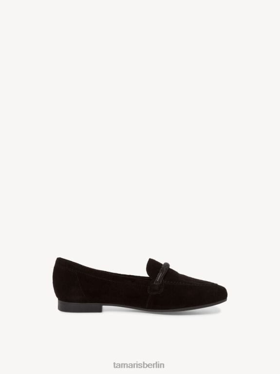 de Tamaris Frauen Lederpantoffel - schwarz 0LHV41085 Schuhe
