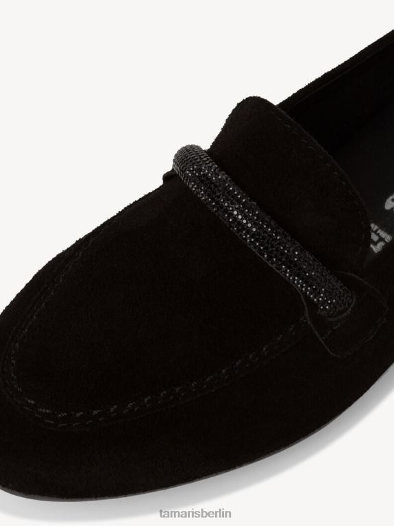 de Tamaris Frauen Lederpantoffel - schwarz 0LHV41085 Schuhe