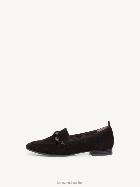 de Tamaris Frauen Lederpantoffel - schwarz 0LHV41313 Schuhe