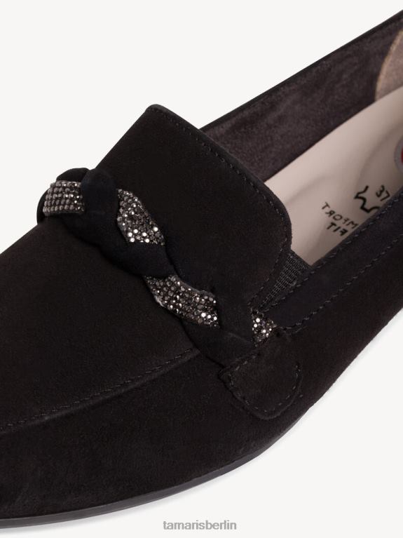 de Tamaris Frauen Lederpantoffel - schwarz 0LHV41313 Schuhe