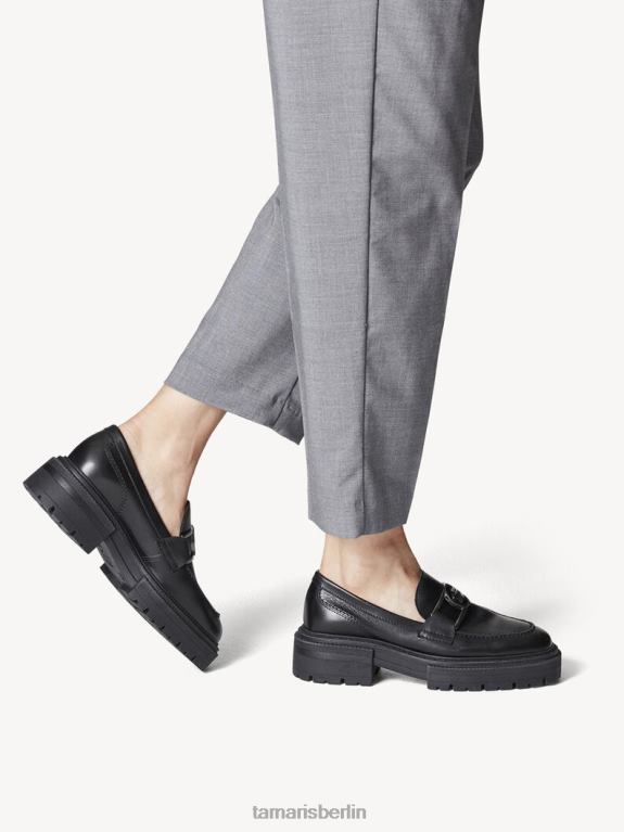 de Tamaris Frauen Lederpantoffel - schwarz/schwarzes Leder 0LHV42314 Schuhe