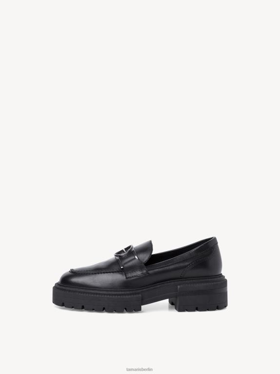 de Tamaris Frauen Lederpantoffel - schwarz/schwarzes Leder 0LHV42314 Schuhe