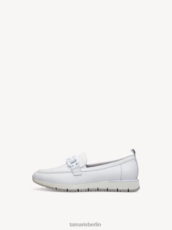 de Tamaris Frauen Lederpantoffel - weiß/weißes Leder 0LHV41677 Schuhe
