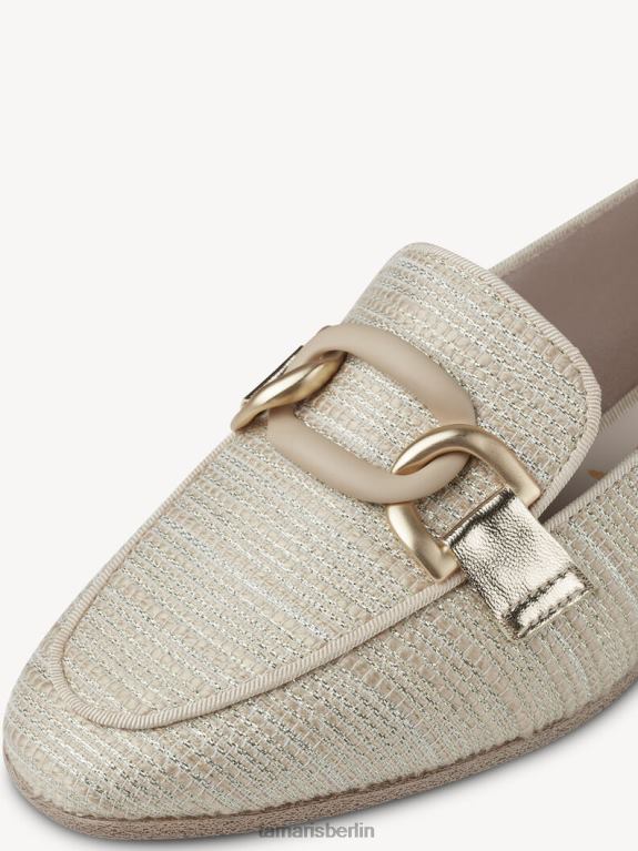 de Tamaris Frauen Slipper - beige/elfenbeinfarbene Struktur. 0LHV4559 Schuhe