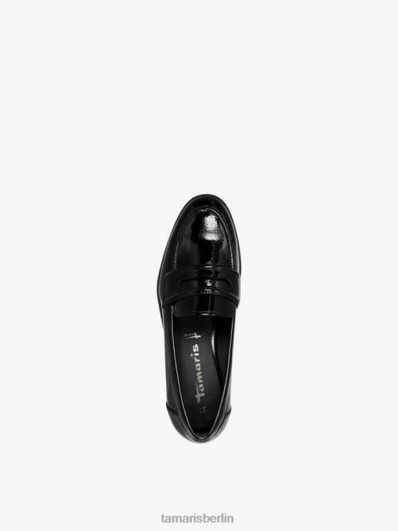 de Tamaris Frauen Slipper - schwarz/schwarzer Lack 0LHV41398 Schuhe