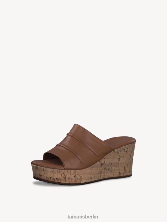 de Tamaris Frauen Leder-Pantolette - Beige/Cuoio 0LHV4230 Schuhe