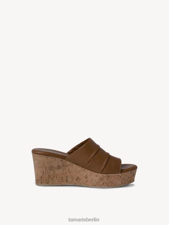 de Tamaris Frauen Leder-Pantolette - Beige/Cuoio 0LHV4230 Schuhe