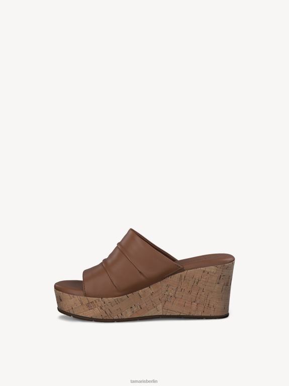 de Tamaris Frauen Leder-Pantolette - Beige/Cuoio 0LHV4230 Schuhe