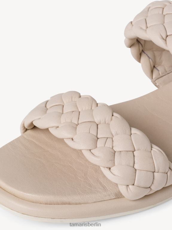 de Tamaris Frauen Leder-Pantolette – Beige/Elfenbein 0LHV41508 Schuhe