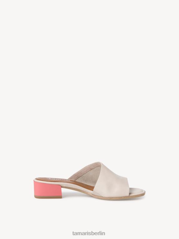 de Tamaris Frauen Leder-Pantolette – Beige/Elfenbein 0LHV41840 Schuhe