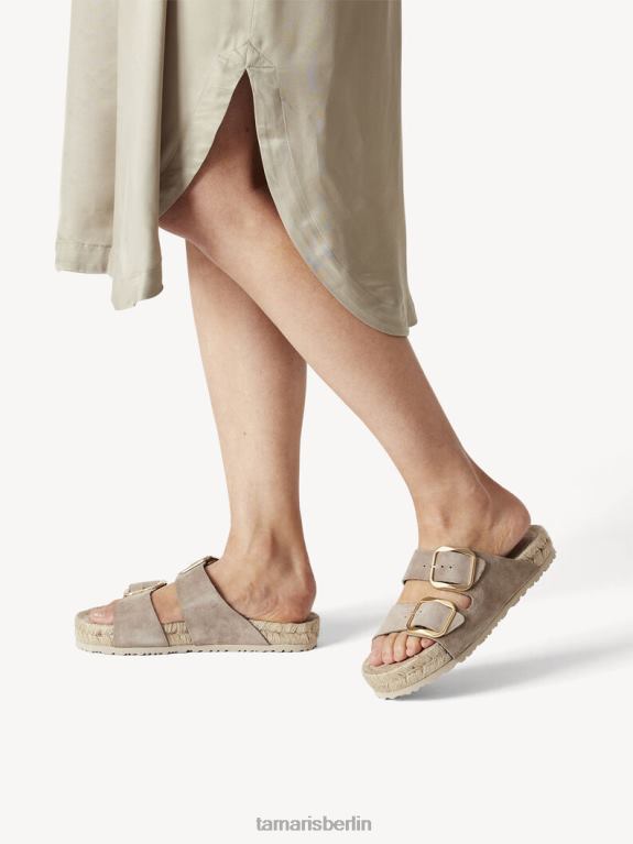 de Tamaris Frauen Leder-Pantolette – Beige/Helles Taupe 0LHV42334 Schuhe