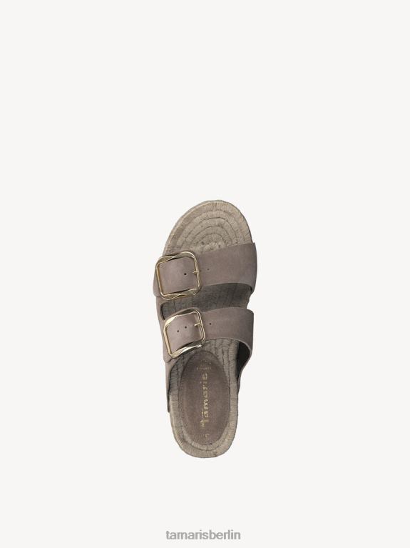 de Tamaris Frauen Leder-Pantolette – Beige/Helles Taupe 0LHV42334 Schuhe