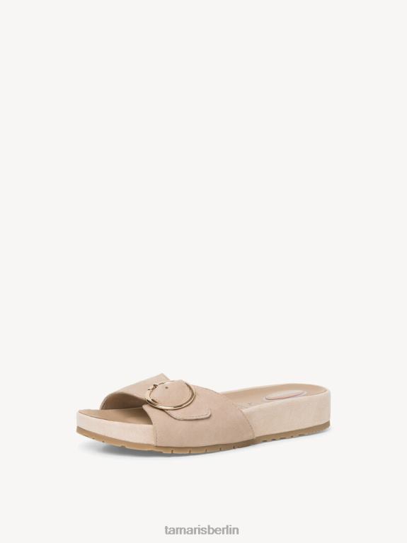 de Tamaris Frauen Leder-Pantolette – Beige/Sand 0LHV41275 Schuhe