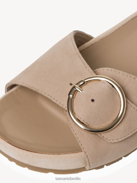 de Tamaris Frauen Leder-Pantolette – Beige/Sand 0LHV41275 Schuhe