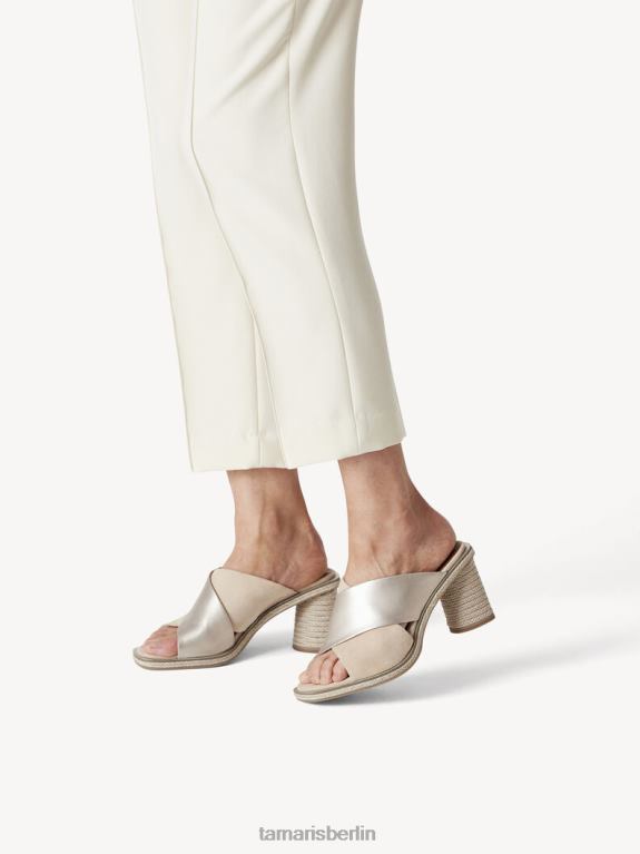 de Tamaris Frauen Leder-Pantolette – Beige/Sand 0LHV4830 Schuhe