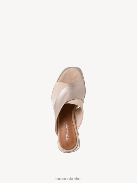 de Tamaris Frauen Leder-Pantolette – Beige/Sand 0LHV4830 Schuhe