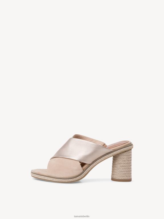 de Tamaris Frauen Leder-Pantolette – Beige/Sand 0LHV4830 Schuhe