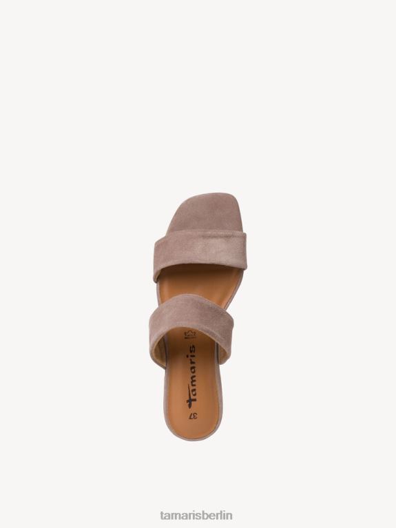 de Tamaris Frauen Leder-Pantolette – Beige/Taupe-Wildleder 0LHV41028 Schuhe