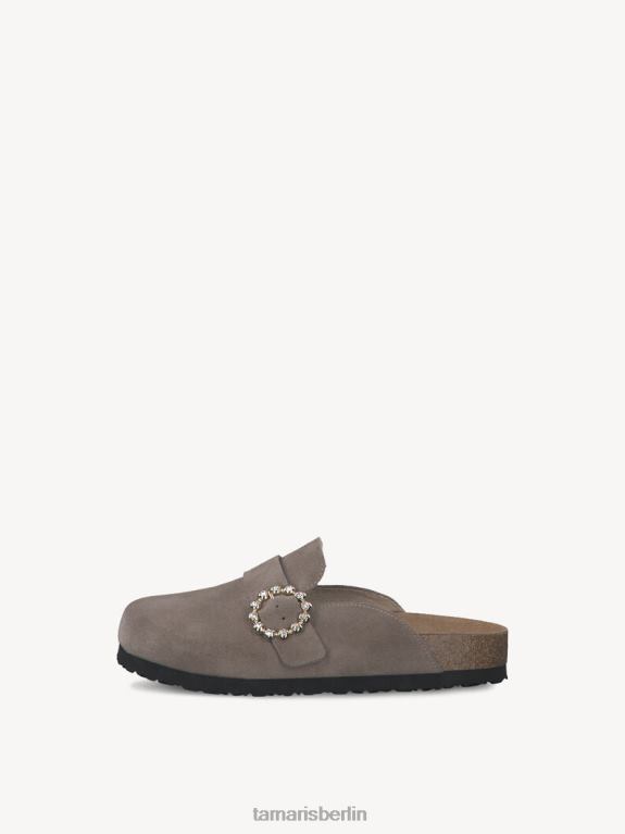 de Tamaris Frauen Leder-Pantolette – Beige/Taupe-Wildleder 0LHV4264 Schuhe