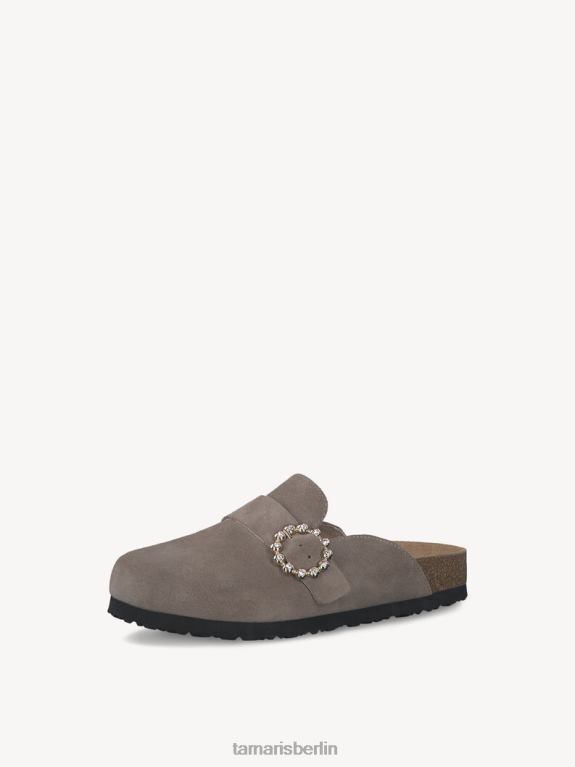 de Tamaris Frauen Leder-Pantolette – Beige/Taupe-Wildleder 0LHV4264 Schuhe