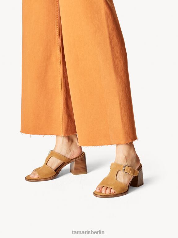 de Tamaris Frauen Leder-Pantolette – Braun/Camel 0LHV41152 Schuhe