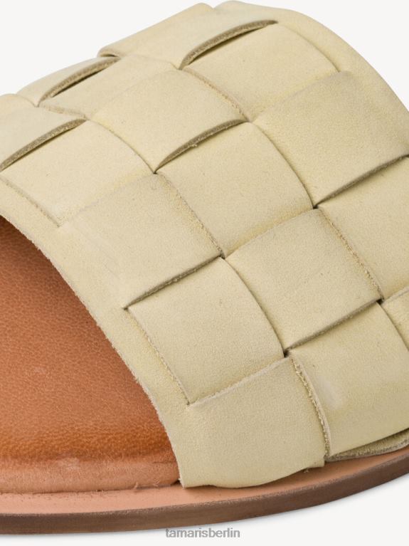 de Tamaris Frauen Leder-Pantolette – Gelb/Zartzitrone 0LHV41011 Schuhe