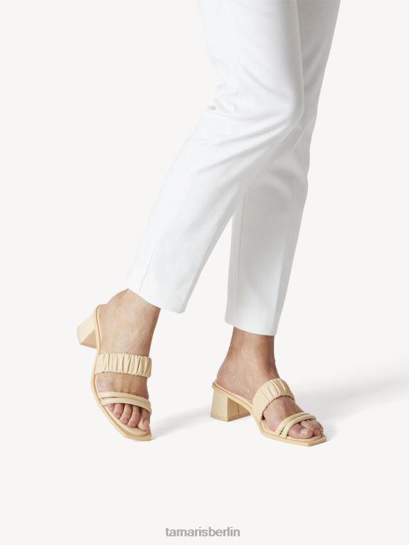 de Tamaris Frauen Leder-Pantolette – Gelb/Zartzitrone 0LHV42104 Schuhe