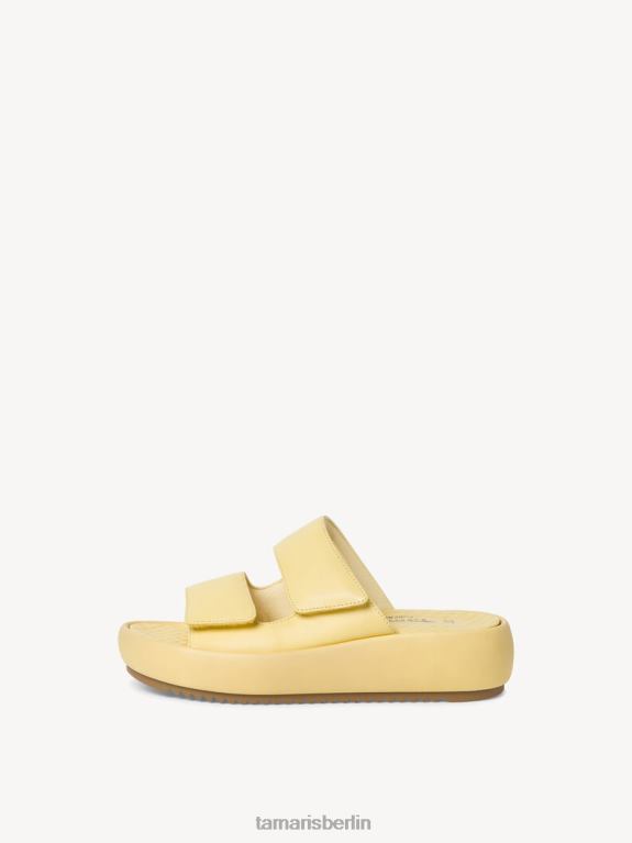 de Tamaris Frauen Leder-Pantolette – Gelb/Zartzitrone 0LHV4217 Schuhe