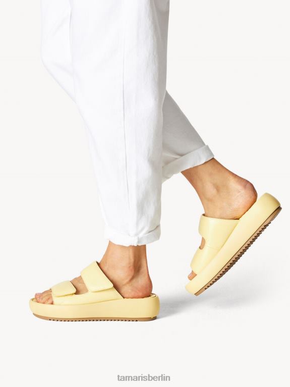de Tamaris Frauen Leder-Pantolette – Gelb/Zartzitrone 0LHV4217 Schuhe