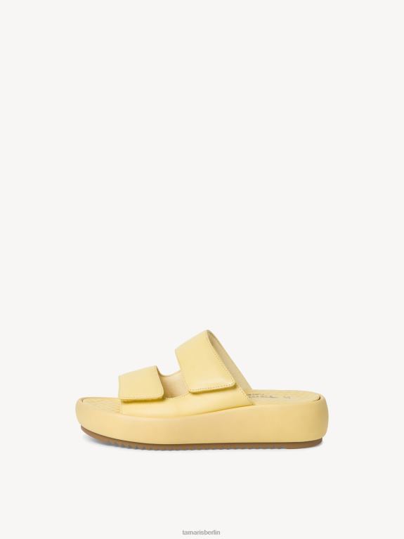 de Tamaris Frauen Leder-Pantolette – Gelb/Zartzitrone 0LHV4217 Schuhe