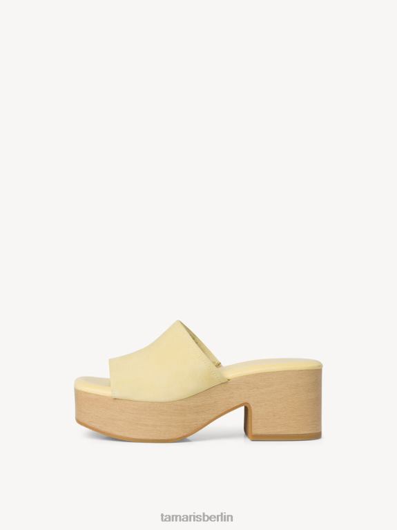 de Tamaris Frauen Leder-Pantolette – Gelb/Zitrone 0LHV4499 Schuhe