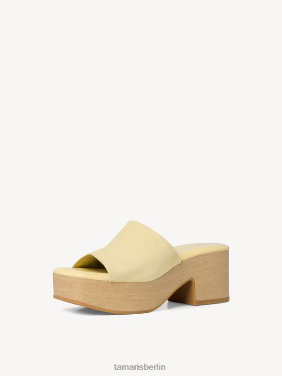 de Tamaris Frauen Leder-Pantolette – Gelb/Zitrone 0LHV4499 Schuhe