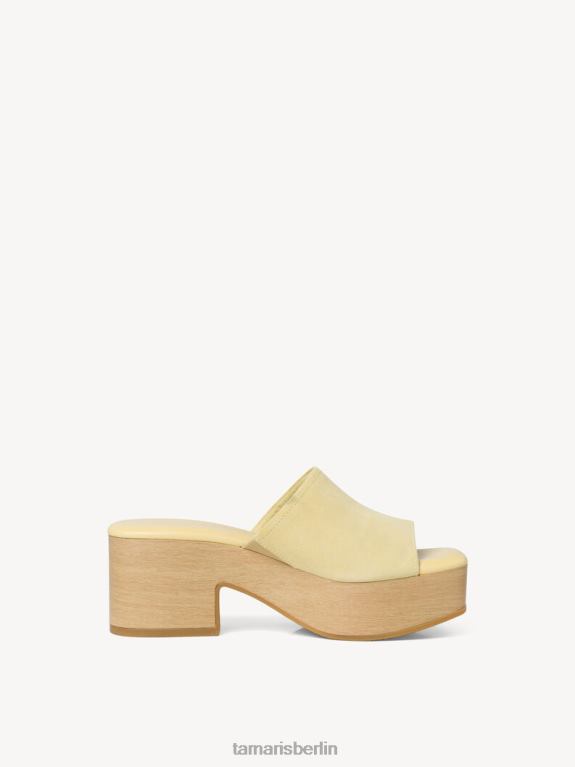 de Tamaris Frauen Leder-Pantolette – Gelb/Zitrone 0LHV4499 Schuhe