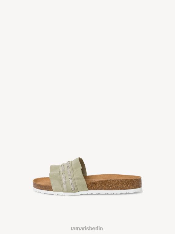 de Tamaris Frauen Leder-Pantolette – Grün/Pistazie 0LHV412 Schuhe