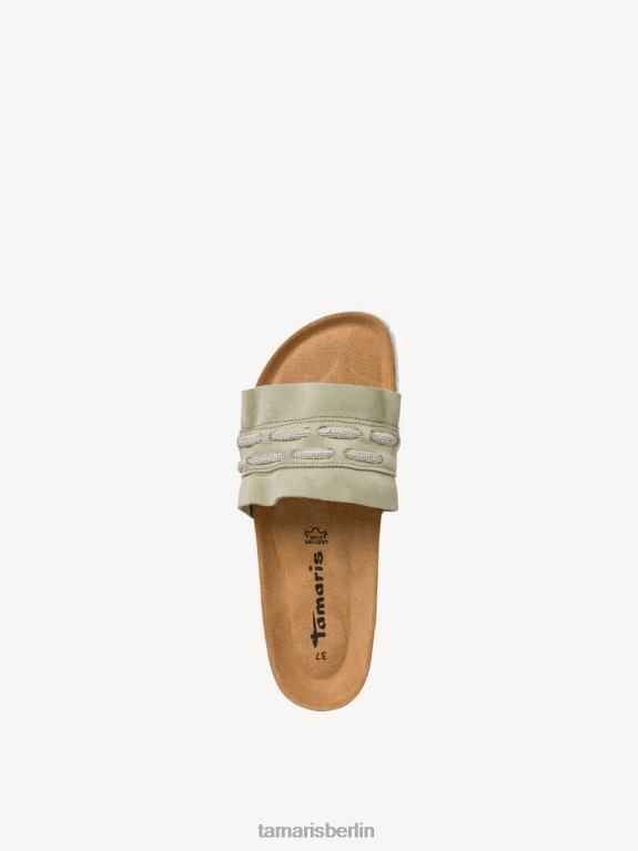 de Tamaris Frauen Leder-Pantolette – Grün/Pistazie 0LHV412 Schuhe