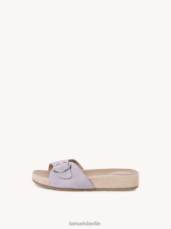 de Tamaris Frauen Leder-Pantolette – Lila/Lavendel 0LHV41122 Schuhe