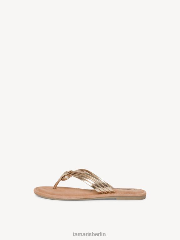 de Tamaris Frauen Leder-Pantolette – Metallic/Gold 0LHV4951 Schuhe