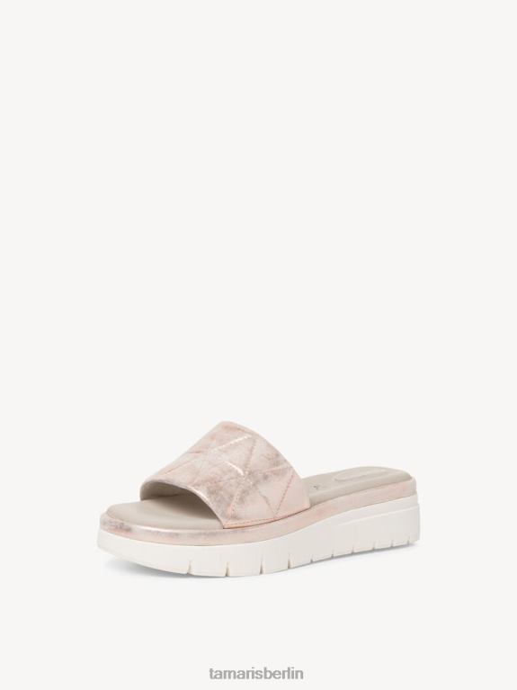 de Tamaris Frauen Leder-Pantolette – Metallic/Wolken-Roségold 0LHV41128 Schuhe