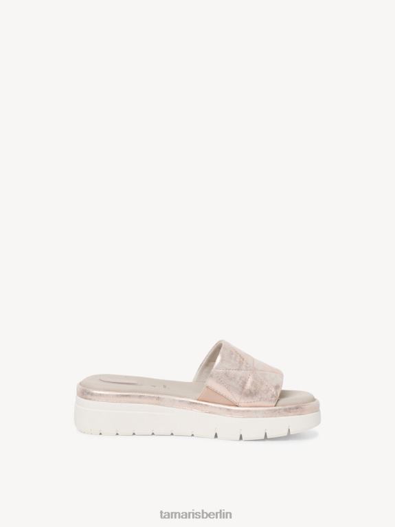 de Tamaris Frauen Leder-Pantolette – Metallic/Wolken-Roségold 0LHV41128 Schuhe